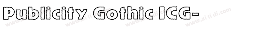 Publicity Gothic ICG字体转换